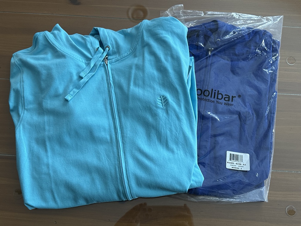 Coolibar 50 SPF Women's Cabana Long Zip-Up Hoodie, Small